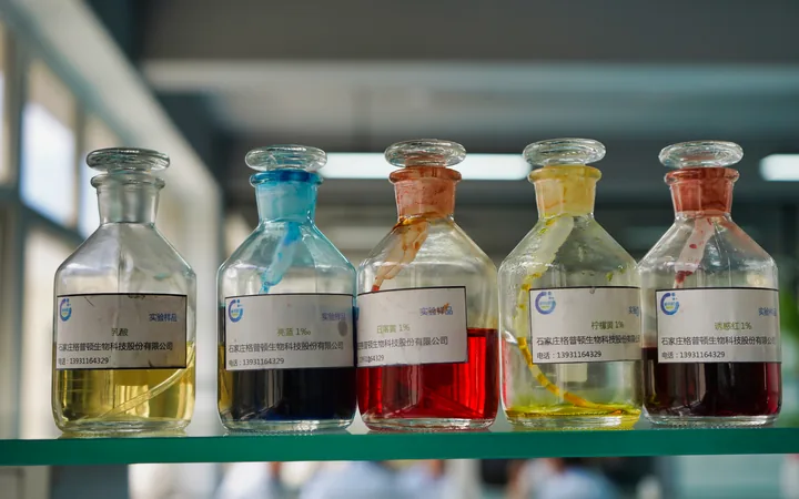 Beverage samples in a laboratory